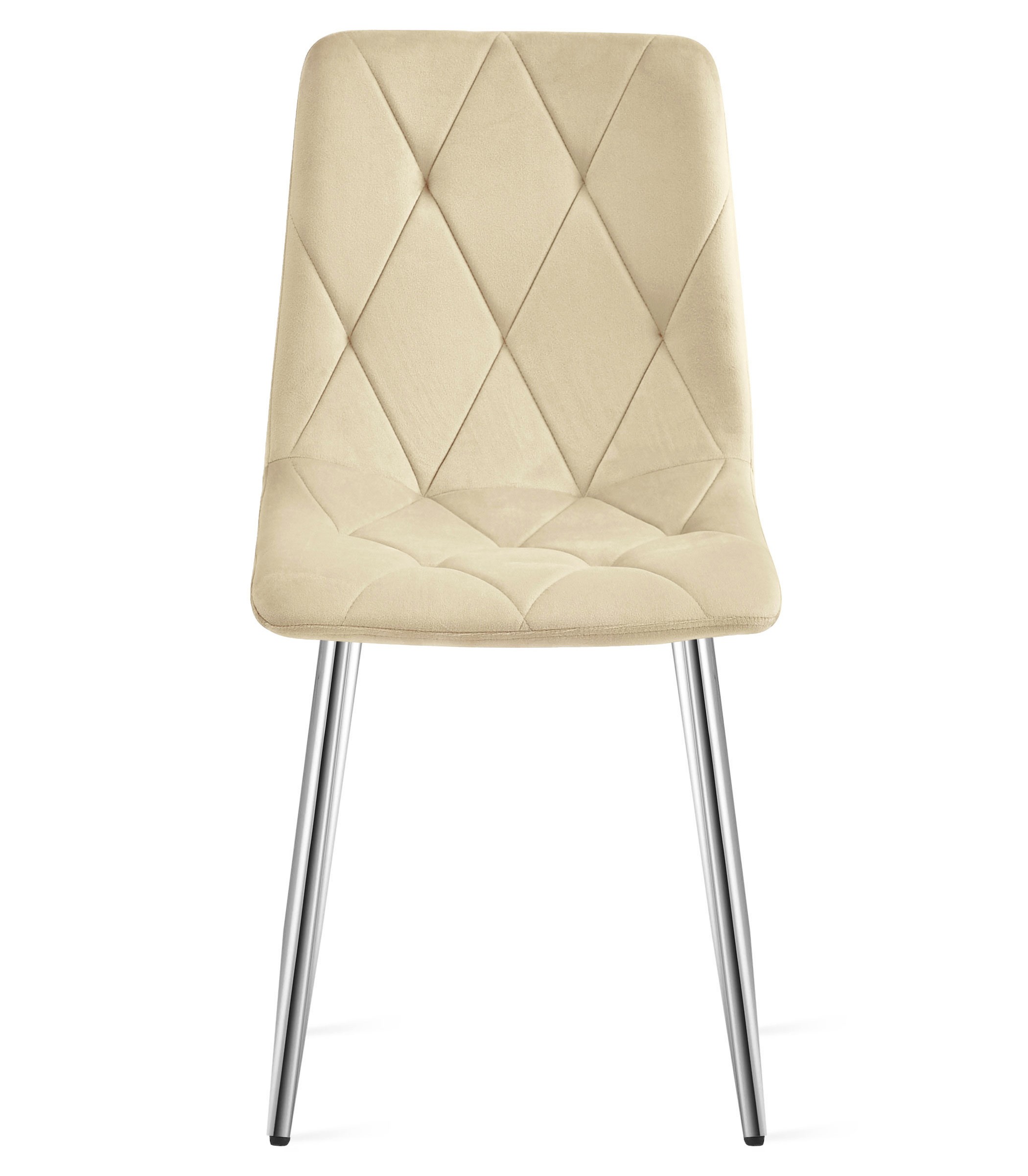 Krzesło Tapicerowane Aksamitne Do Salonu Jasne MEBLIVA Telo 61 x 52 x 41 cm