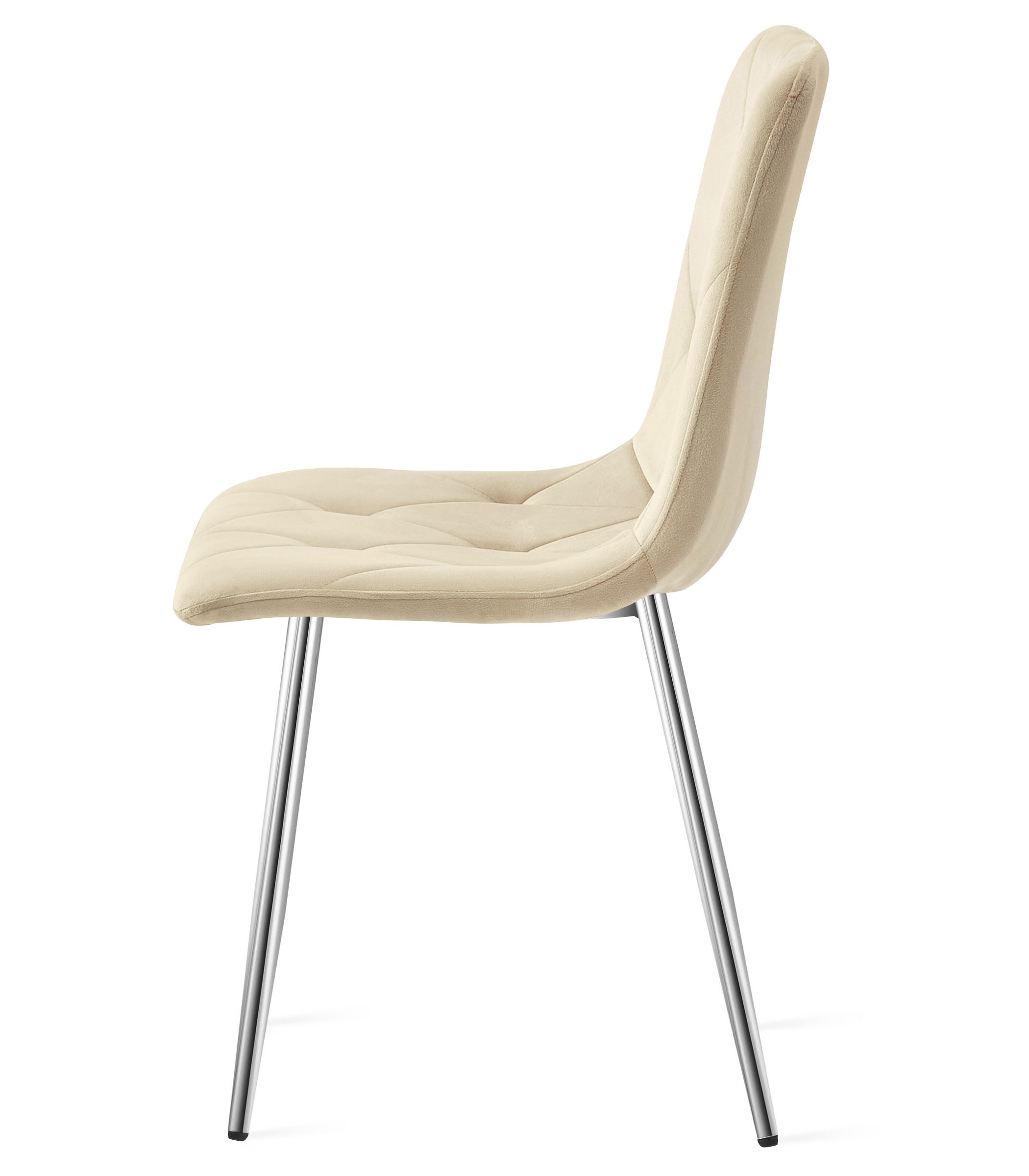 Krzesło Tapicerowane Aksamitne Do Salonu Jasne MEBLIVA Telo 61 x 52 x 41 cm