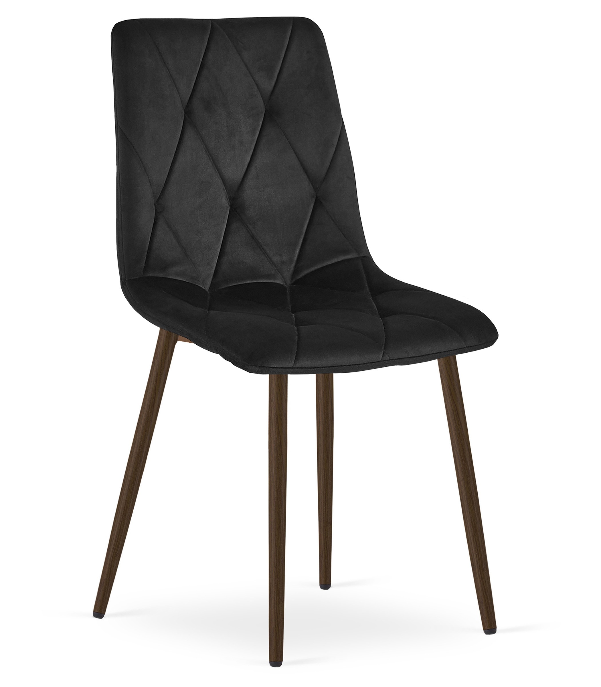 Krzesło Tapicerowane Aksamitne MEBLIVA Telo 61 x 52 x 41 cm - Czarne