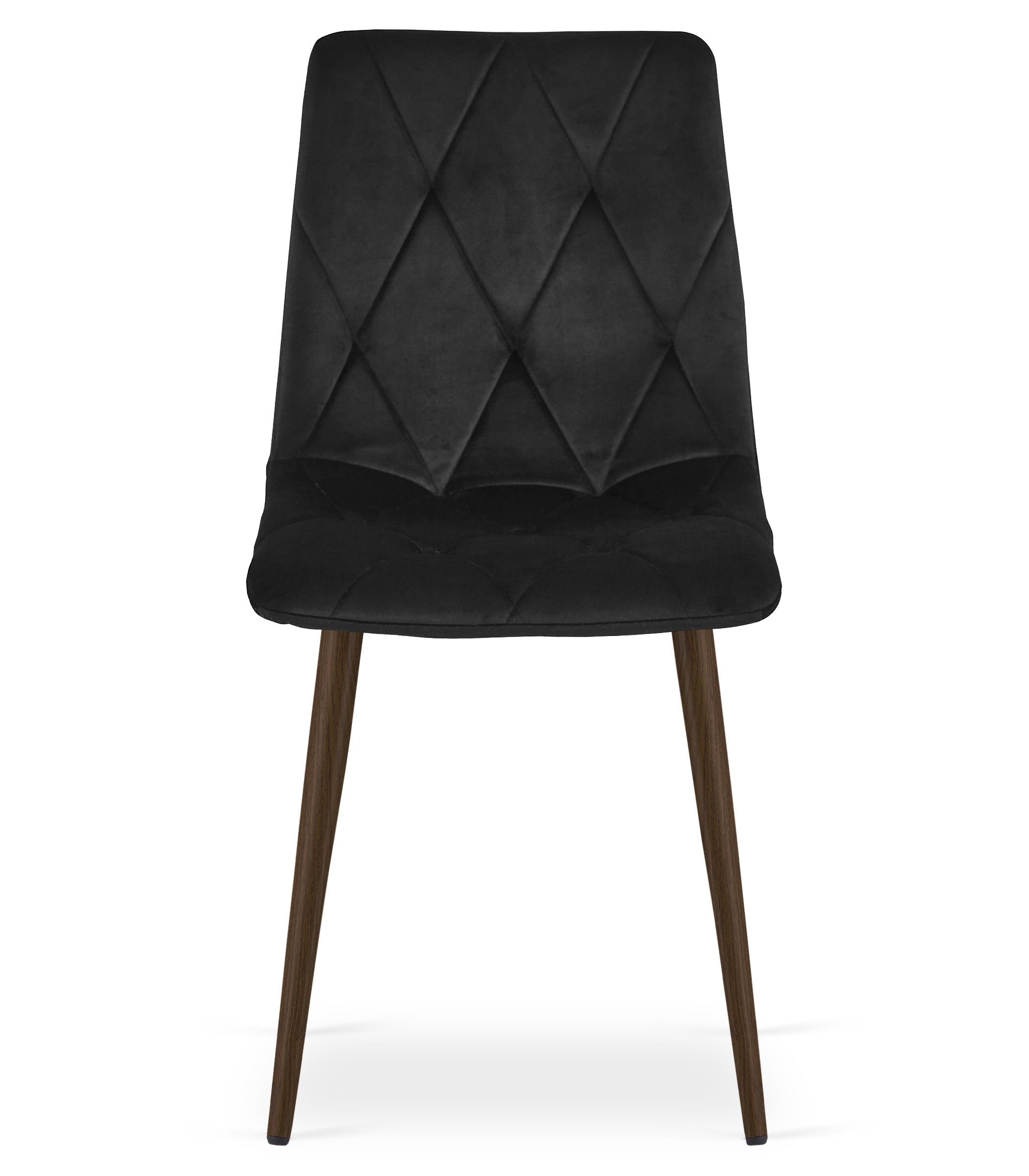 Krzesło Tapicerowane Aksamitne MEBLIVA Telo 61 x 52 x 41 cm - Czarne