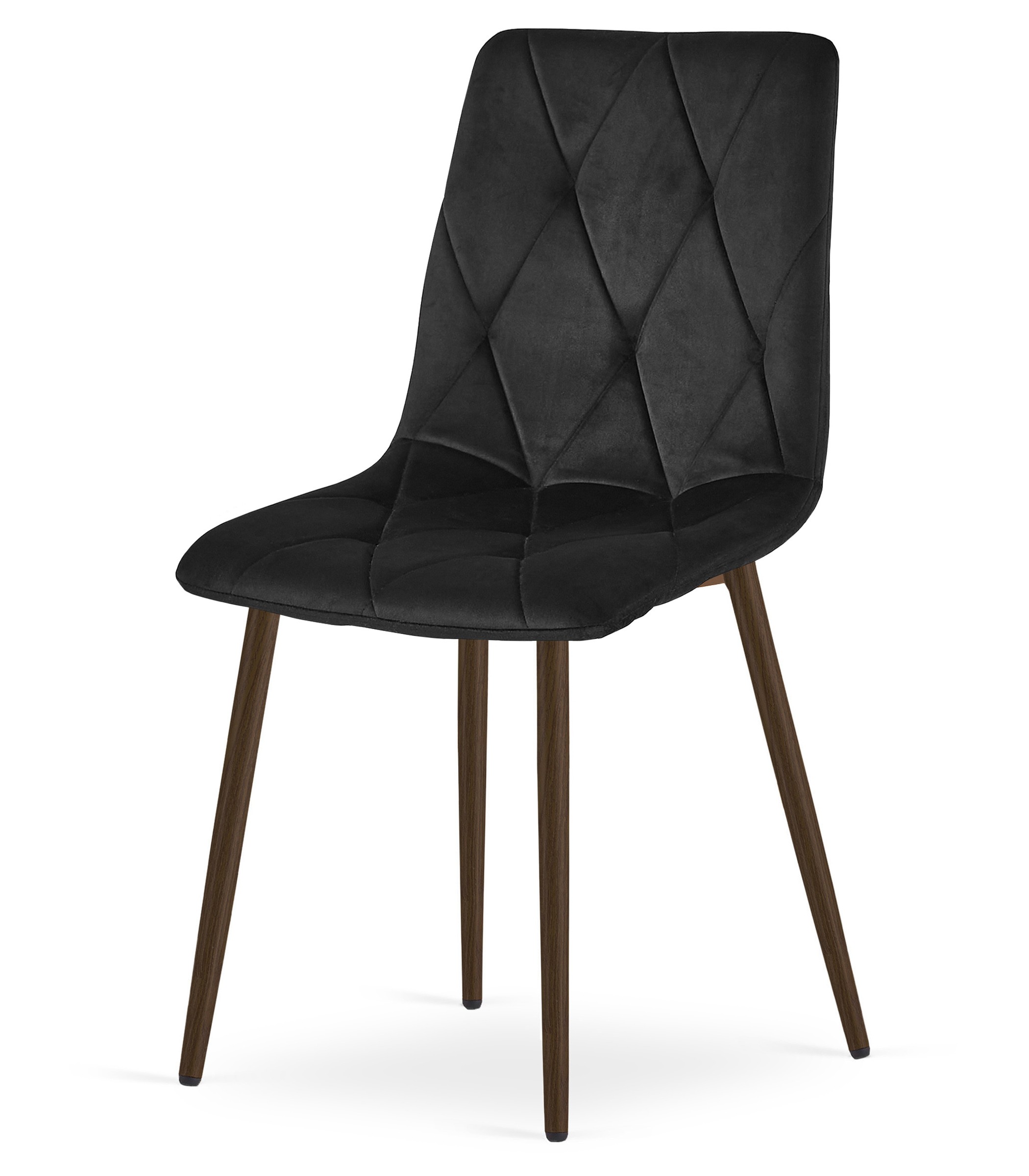Krzesło Tapicerowane Aksamitne MEBLIVA Telo 61 x 52 x 41 cm - Czarne