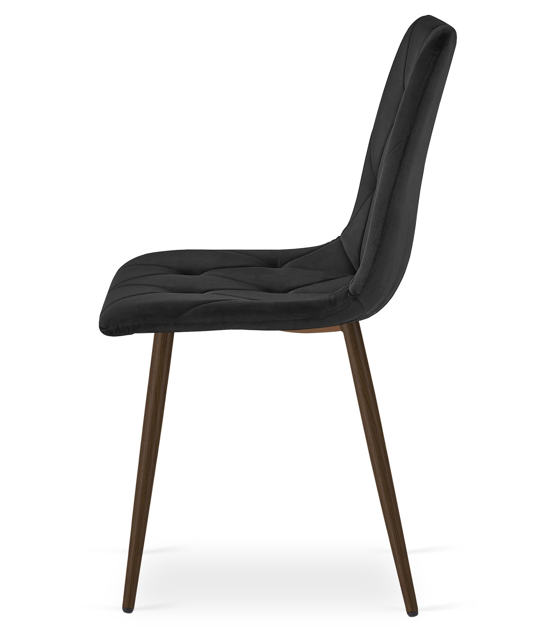 Krzesło Tapicerowane Aksamitne MEBLIVA Telo 61 x 52 x 41 cm - Czarne