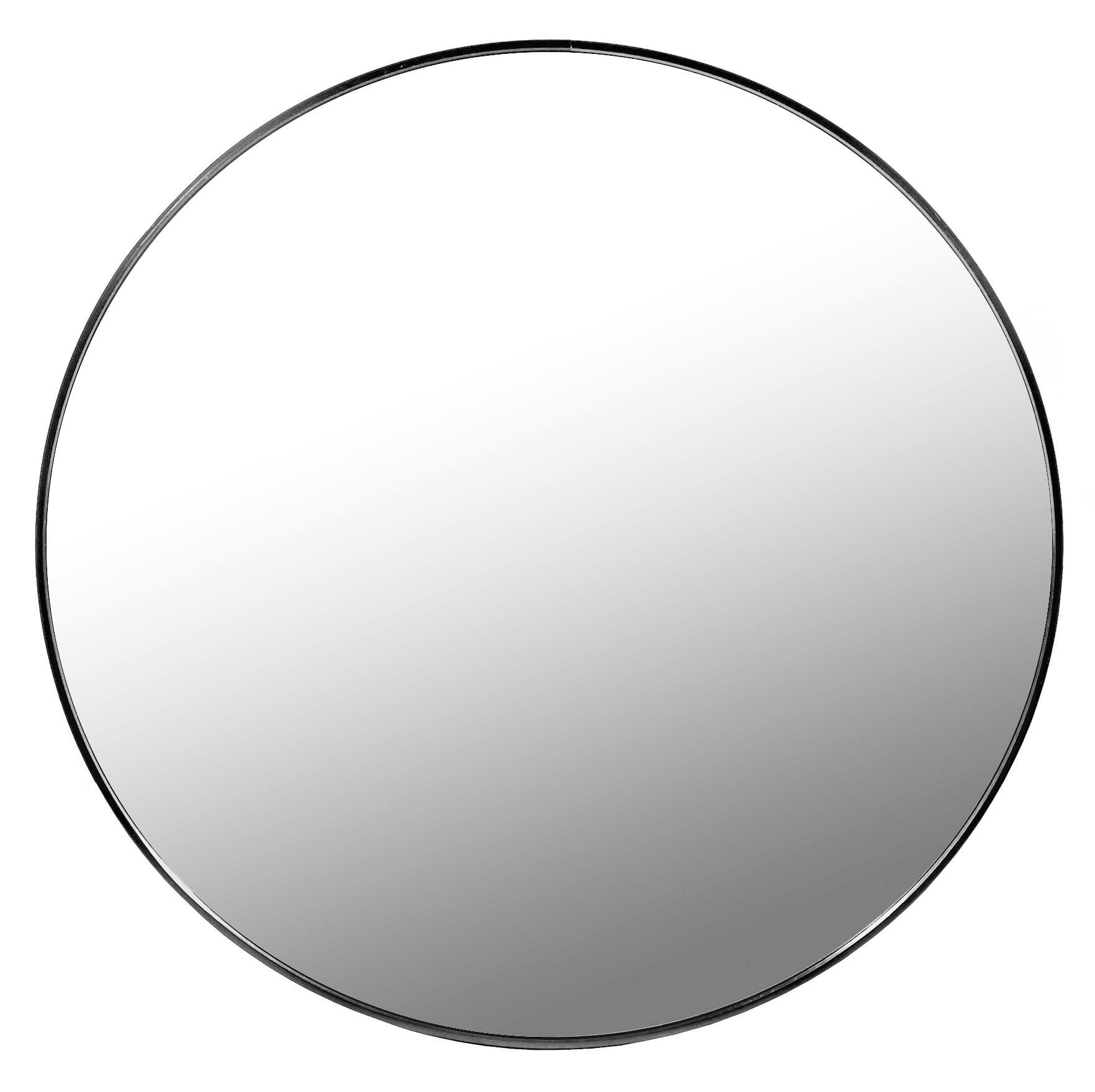 Lustro Ścienne Okrągłe MEBLIVA Relul 80 cm - Czarne