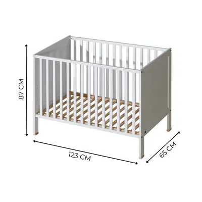 Łóżeczko BASIC 120×60 Z Szufladą - Biały
