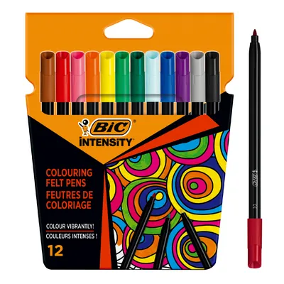 BIC Intensity Up Flamastry Mazaki Pisaki Pudełko 12 Sztuk