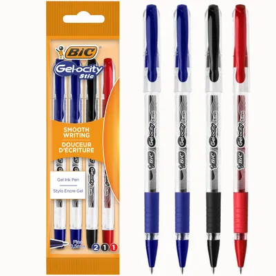 BIC Gel-Ocity Stic Długopisy Żelowe 0.5mm 4 Sztuki