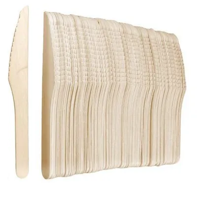 ABENA Nóż Drewniany 16,5 cm, 100 Sztuk (5395)