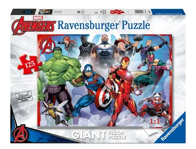 Puzzle RAVENSBURGER Avengers 125 Elementów Dla Dzieci 2D Giant