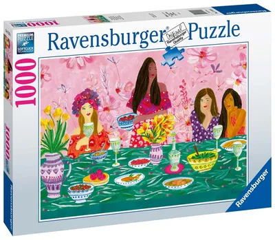 Puzzle 2D 1000 Elementów Dziewczęce Śniadanie RAVENSBURGER 17131