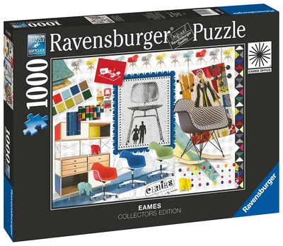 Puzzle 1000 Elementów RAVENSBURGER Eames Design Classics Krzesła