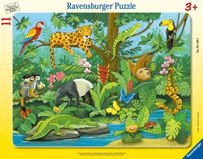 Puzzle RAVENSBURGER Zwierzęta Lasu Deszczowego 05140 1000 Elementów