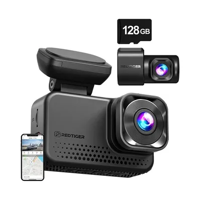 Wideorejestrator REDTIGER VC70 4K + 2.5K 128GB Wi-Fi