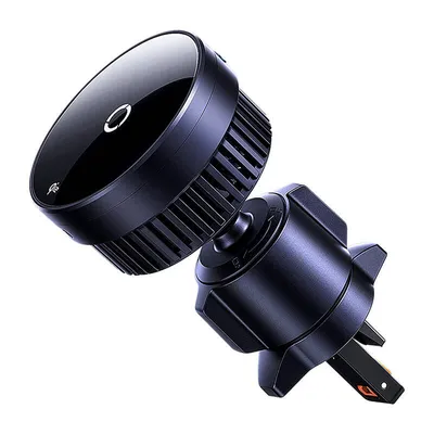 Uchwyt Samochodowy BASEUS MagPro Z Ładowarką QI2 15W - Czarny