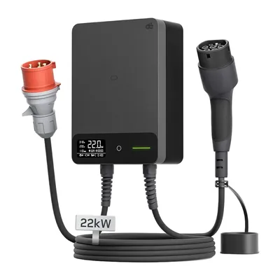 Ścienna Ładowarka Samochodowa DÉ Wallbox 22kW 10m - Type 2