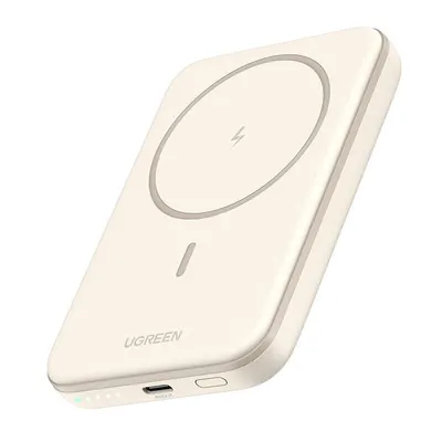 Powerbank UGREEN PB560 5000mAh 15W Magnetyczny - Beżowy