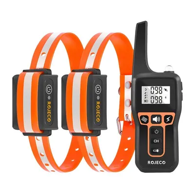 Zestaw Obroży Antyszczekowych ROJECO PD529 1000m - Pomarańczowy