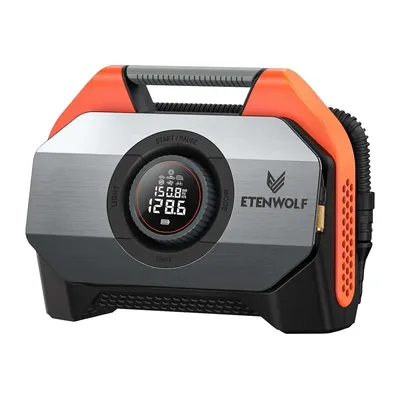 Kompresor Samochodowy ETENWOLF S6 11.03bar 19200mAh - Pomarańczowy