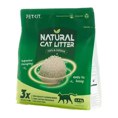 Żwirek PETKIT Natural Cat Litter 2,4 kg - Naturalny Zbrylający