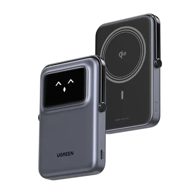 Powerbank Magnetyczny 10000mAh UGREEN Uno PB764 QI2 15W - Szary