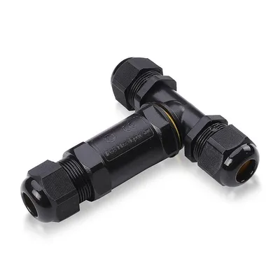 Złączka Mufa Hermetyczna 3X3PIN Trójnik 0.5-4MM2 Średnica Przewodu 8-12MM IP68 V-Tacc VT-869 - Czarna