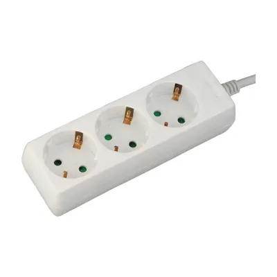 Przedłużacz 3 Gniazda V-TAC (3g 1.5MM2 x 1.5m) VT-1103 - Biały