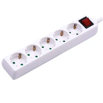 Przedłużacz 5 Gniazd Z Włącznikiem V-TAC (3g 1.5MM2 x 1.5m) VT-1115 - Biały