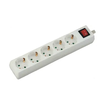 Przedłużacz 5 Gniazd Z Włącznikiem V-TAC (3g 1.5MM2 x 5m) VT-1115 - Biały
