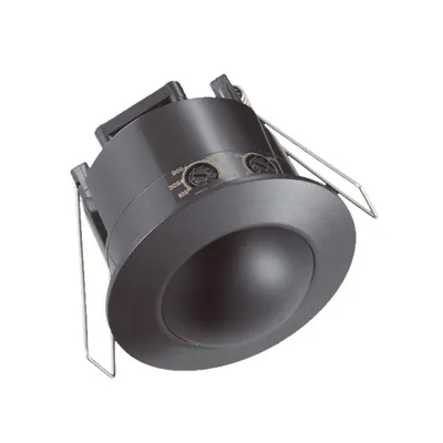 Czujnik Ruchu Sufitowy 360ST Wpuszczany Okrągły Full Black V-TAC VT-8029 - Czarny