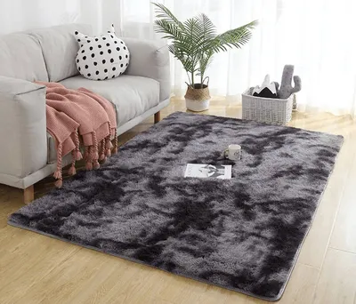 Dywan Shaggy Ombre 170x120 cm Do Salonu I Sypialni - Ciemnoszary