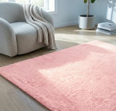 Dywan Rabbit 200x140 cm Miękki Do Salonu I Sypialni - SakuraPink