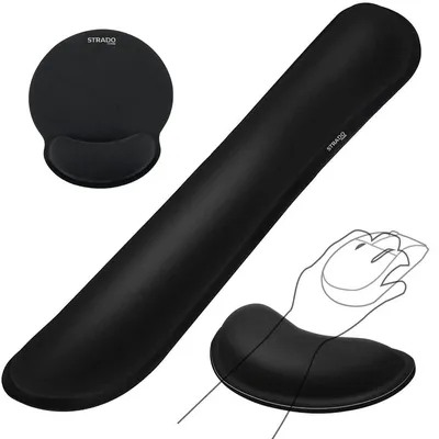 Zestaw Ergonomicznych Żelowych Podkładek Pod Mysz Nadgarstek 3 szt - Czarny