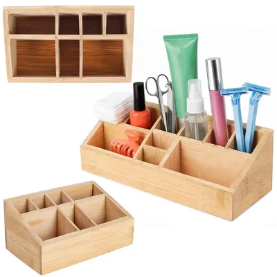Organizer Na Kosmetyki Bambusowy 23x9x8 5 cm Na Pędzle Akcesoria