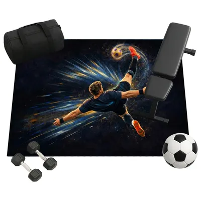 Dywan Gamingowy Mata Pod Fotel OverHeadKick 170x120 cm - Czarny 150x100 cm