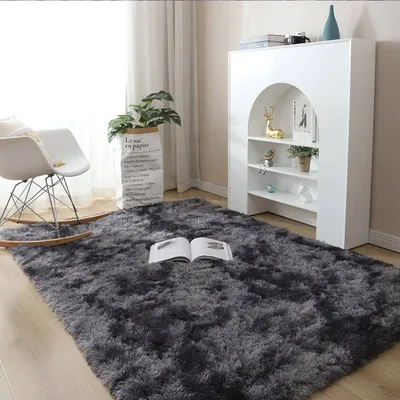 Dywan Shaggy Ombre 260x180 cm Do Salonu I Sypialni - Ciemnoszary