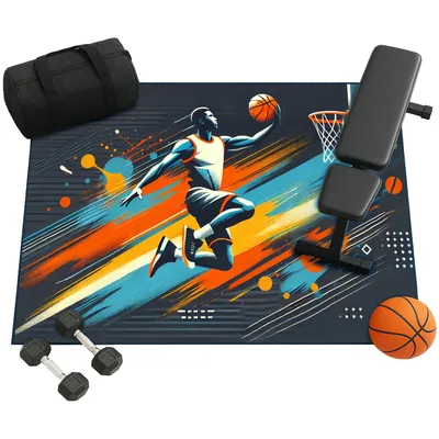 Dywan Gamingowy 3D BasketBall 170x120 cm - Basketball 150x100 cm