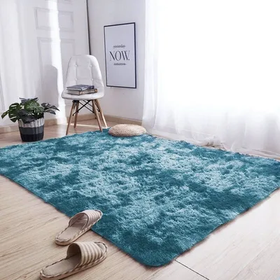 Dywan Shaggy Ombre 300x200 cm Do Salonu I Sypialni - Granatowy
