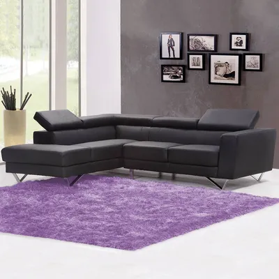 Dywan Shaggy 170x120 cm Miękki Puszysty Do Salonu - Fioletowy