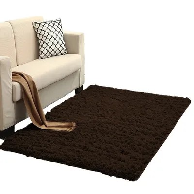 Dywan Shaggy 150x80 cm Miękki Puszysty Do Salonu I Sypialni - DarkCoffee