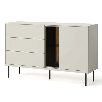 Komoda 1D3S1W 133 Z Oświetleniem Kaszmir/Dąb Ciemny EPIRO EP03