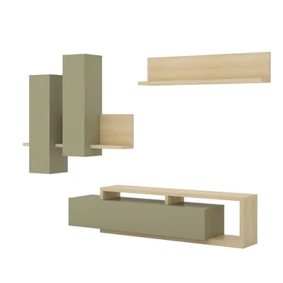 Meblościanka TABO BT09 Dąb Lindberg / Eukaliptus