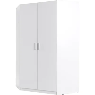 Szafa Narożna 117cm PARMA 06 Biały Alpejski / Biały Połysk