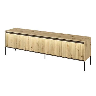 Komoda RTV 192 Z Oświetleniem Dąb Artisan/Czarny TREND TR06