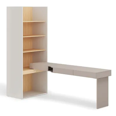 Meble Młodzieżowe WOOW SET 10P Szampański / Dąb Vincenza / Clay Grey