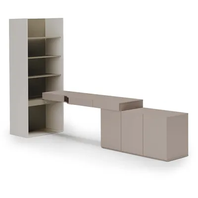Meble Młodzieżowe WOOW SET 08P Szampański / Clay Grey / Eukaliptus