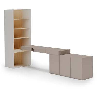 Meble Młodzieżowe WOOW SET 08P Szampański / Dąb Vincenza / Clay Grey