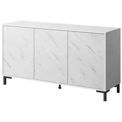 Komoda MARMI 150 Biały / Marmur Biały
