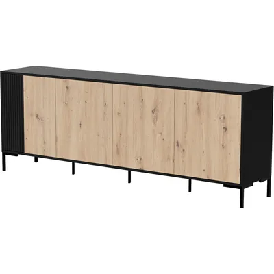 Komoda CIMER 03 Czarny / Dąb Artisan