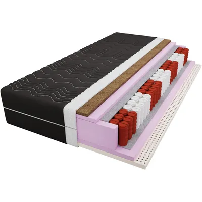 Materac Kieszeniowy Lateksowy + Kokos 80x200 GASPARD NOIR
