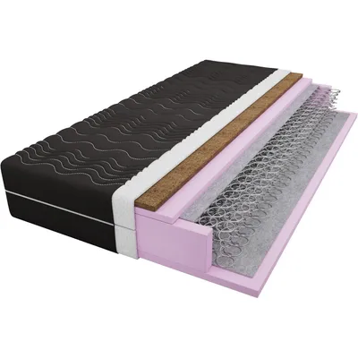Materac Sprężynowy + Kokos 120x200 LOU NOIR