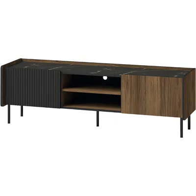 Komoda RTV PRESTI 07 Orzech Warmia / San Sebastian / Czarny